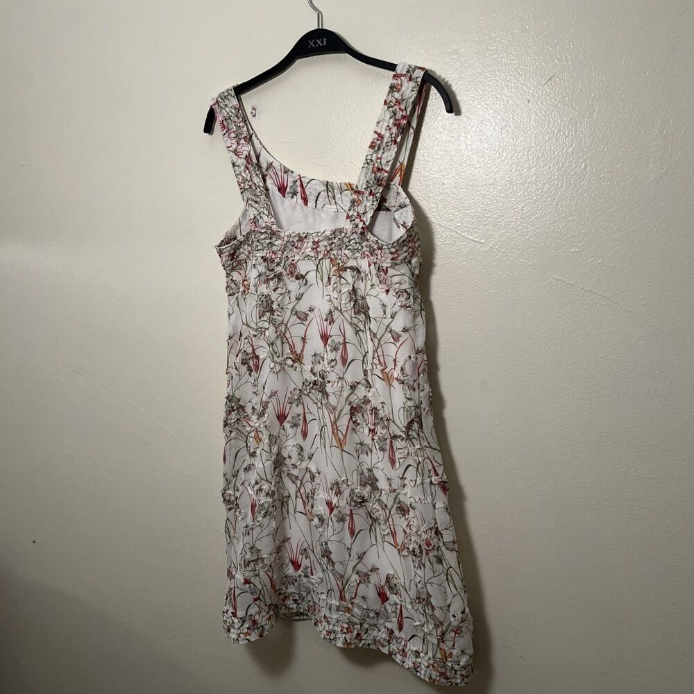 MAX STUDIO Floral Cottage Romantic Fairy Knee Length Asymmetrical Neck Dress- S - Picture 7 of 8